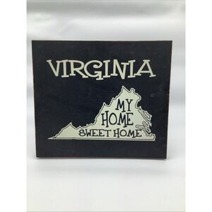 Wood Sign Virginia Is My Home 16x14 Vintage Rustic